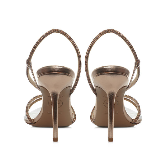 Sandale Camille Piele Naturala, Aurii - Premium Collection