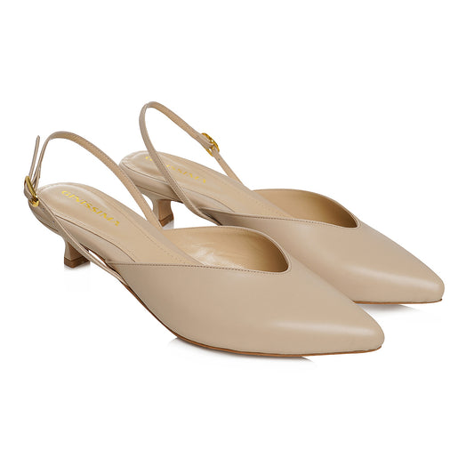 Pantofi Grace, Piele Naturala, Nude