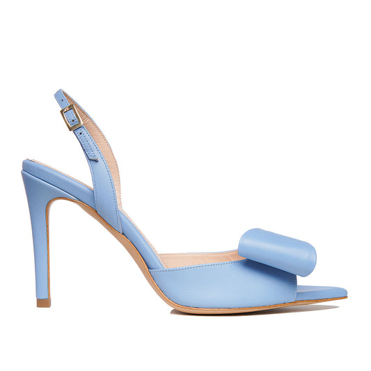 Sandale Luna Piele Naturala, Varf Ascutit, Blue