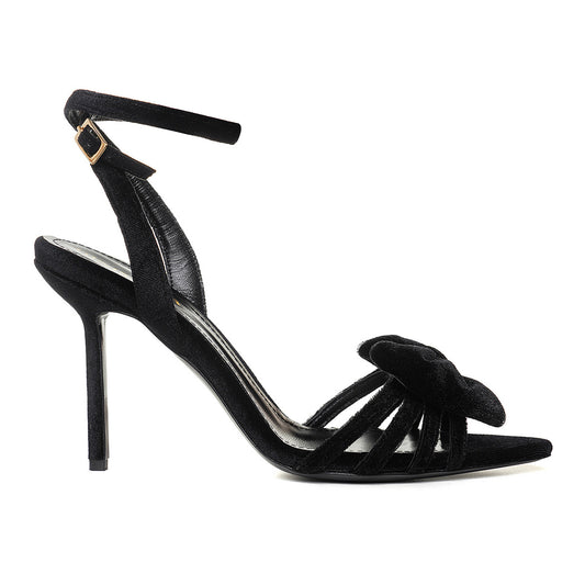 Sandale Diana Catifea, Negre - Premium Collection