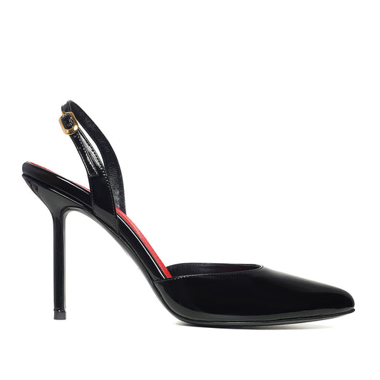 Pantofi Carla Piele Lacuita, Negri - Premium Collection