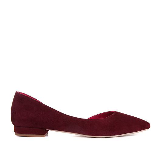 Balerini Samantha Piele Intoarsa, Burgundy