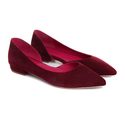 Balerini Samantha Piele Intoarsa, Burgundy