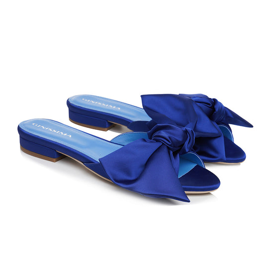 Papuci Vesa Satin, Royal Blue