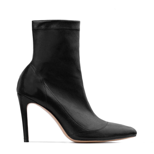 Botine Mia din Piele Elastica, Negre