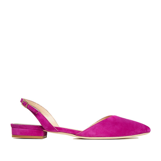 Balerini Alice in V, Piele Intoarsa, Fucsia